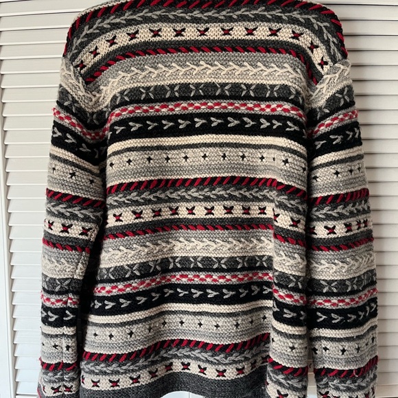 A Talbots Multicolor Patterned Cardigan - Picture 2 of 6